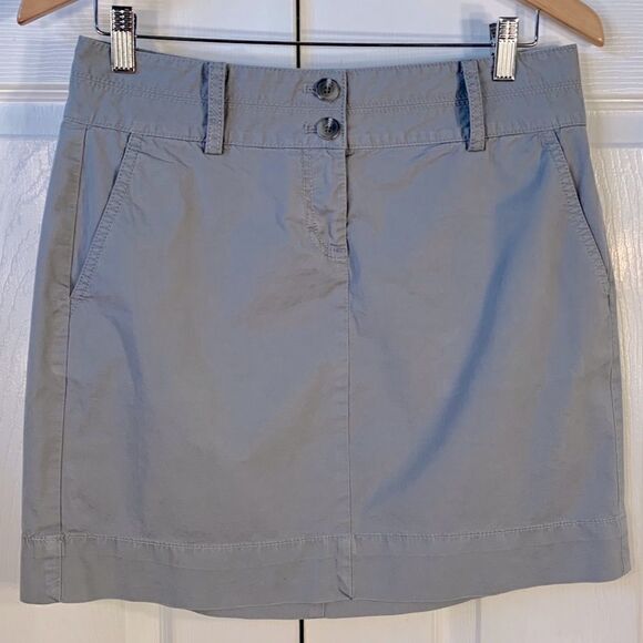 LIGHT GRAY ANN TAYLOR LOFT SIZE 2 MINI SKIRT - Picture 1 of 5